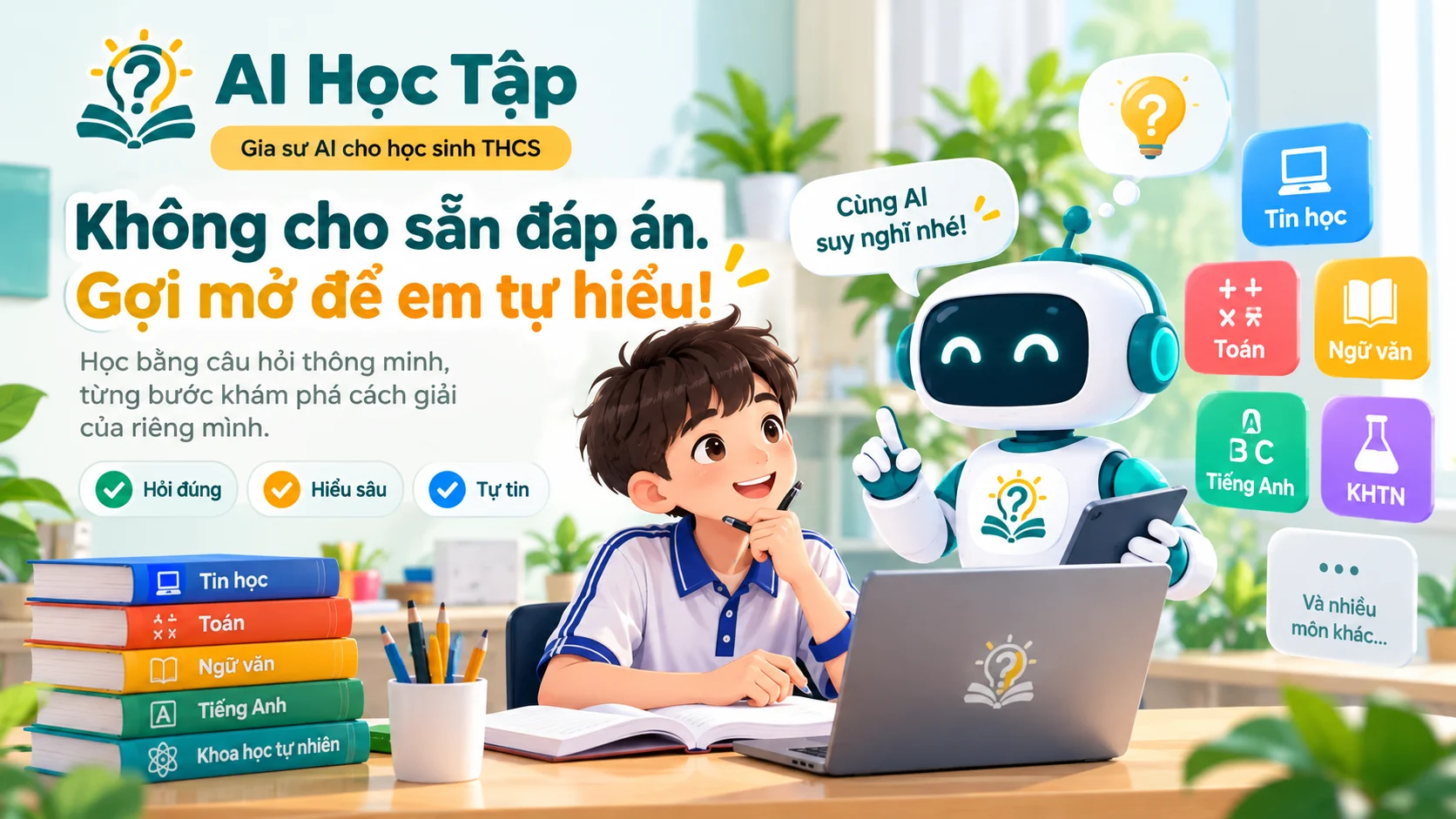 Học sinh học cùng gia sư AI: AI đặt câu hỏi gợi mở, em tự tìm ra câu trả lời